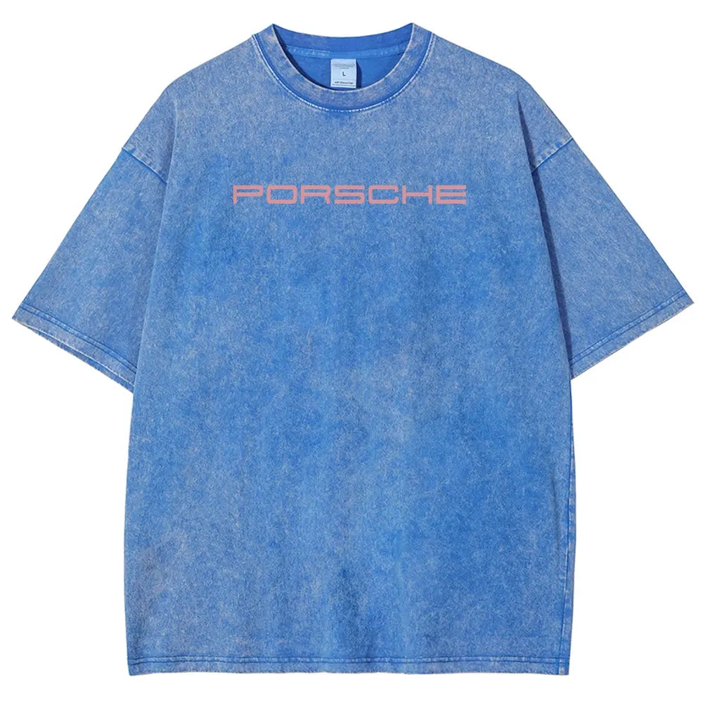 Cherry Blossom Japanese Aesthetic Classic Sports Car Vintage Washed Tee 90s Men's Graphic Tee t Shirts Funny Graphic Tee Good Graphic Tees Graphic Tees Streetwear Outfits Men Vacation Outfits Oversized Tshirt Men