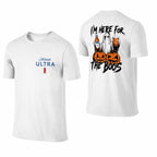 Men's 230gsm Heavyweight Pure Cotton Casual Streetwear Graphic Tee - Vintage Washed Ghost Double-Print Short-Sleeve Round Neck, Unisex Halloween Top, Black Men's Graphic Tees
