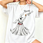 Zero Dog Boop Skeleton Hand Funny T-Shirt, Halloween Trip Tee, Nightmare Before Christmas Matching Shirt