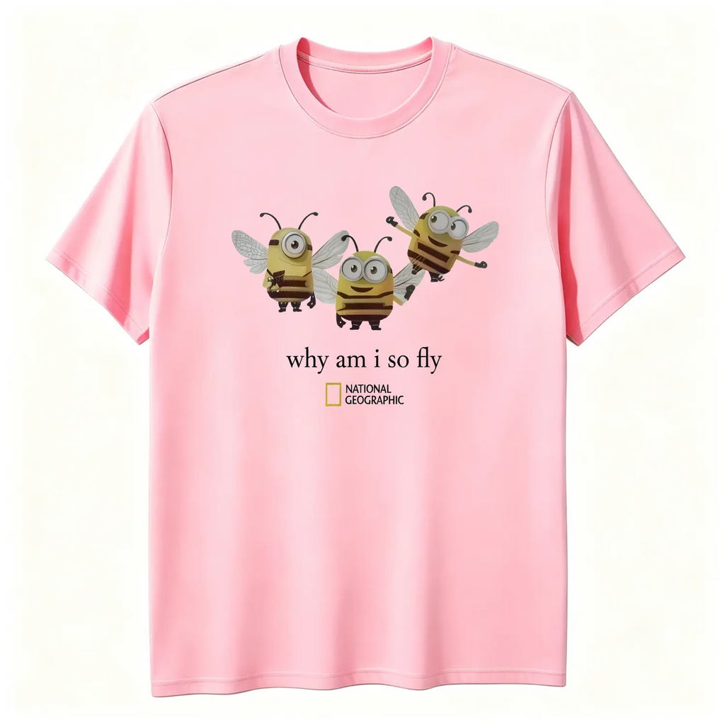 Gildan Men's And Women's T-Shirt, National Geographic Minibee Cotton T-Shirt, Animal T-Shirt, Unisex Vintage Graphic Tees Gothic Grunge Y2K Emo Scene Amity Affliction Style Clothes Men Women Streetwear Summer