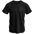 COMBAT IRON Men's Soft Cotton Graphic T-Shirt - Short-Sleeve, Round Neck, Tapered Athletic Menswear Top with "Pray For Peace. Prepare For War." Print, Comfortable Fabric