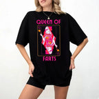 "Queen Of Farts T Shirt, Funny Joke Tee, Inappropriate Fart Shirt, Prank Gift For Her, Embarrassing Humor Shirt, Unisex Short Sleeve Tee "