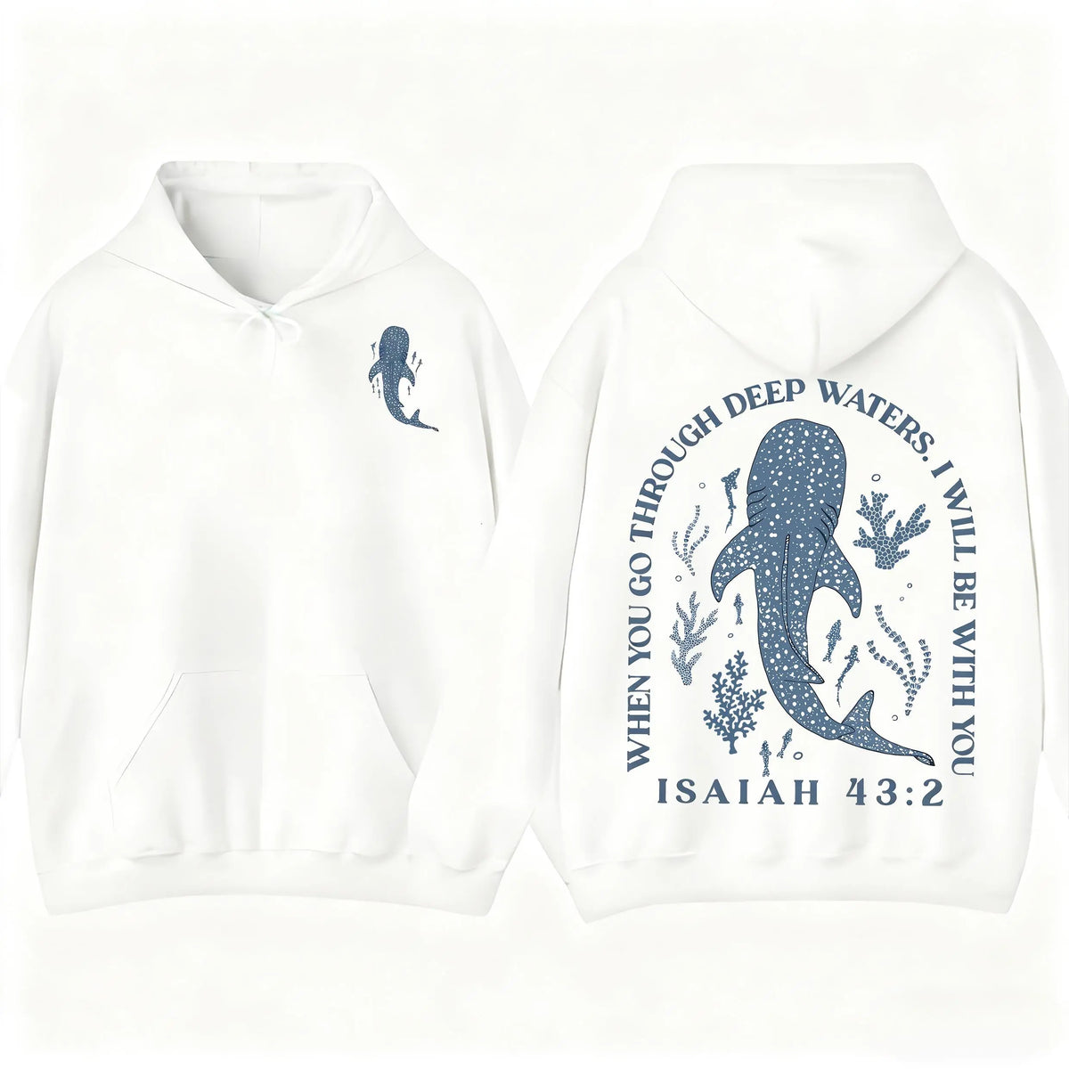 Women's Ocean Graphic Hoodie - Casual Streetwear Top, Stylish Comfortable Trendy Wear for Whale Enthusiasts