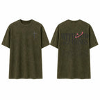 Men's T-shirt 'With God All Things Are Possible' Matthew 26:41 Loose Fit Black with White Lettering Casual Attire High-Quality Fabric for Summer,excellent gifts for Christmas and new year