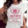 Women's Casual Cotton Short-Sleeve Round Neck Graphic T-Shirt - Humorous Bold Statement Streetwear Essential, Durable Stitching, Breathable, Jacket-Layer Ready, Shirts for Women, Fun Pick for Weekend Plans